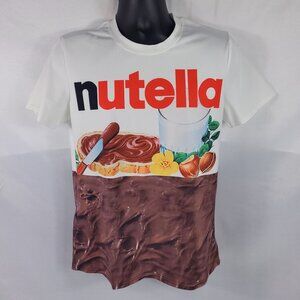Nutella Athletic Polyester Spandex Printed T-Shirt Mens Size Medium